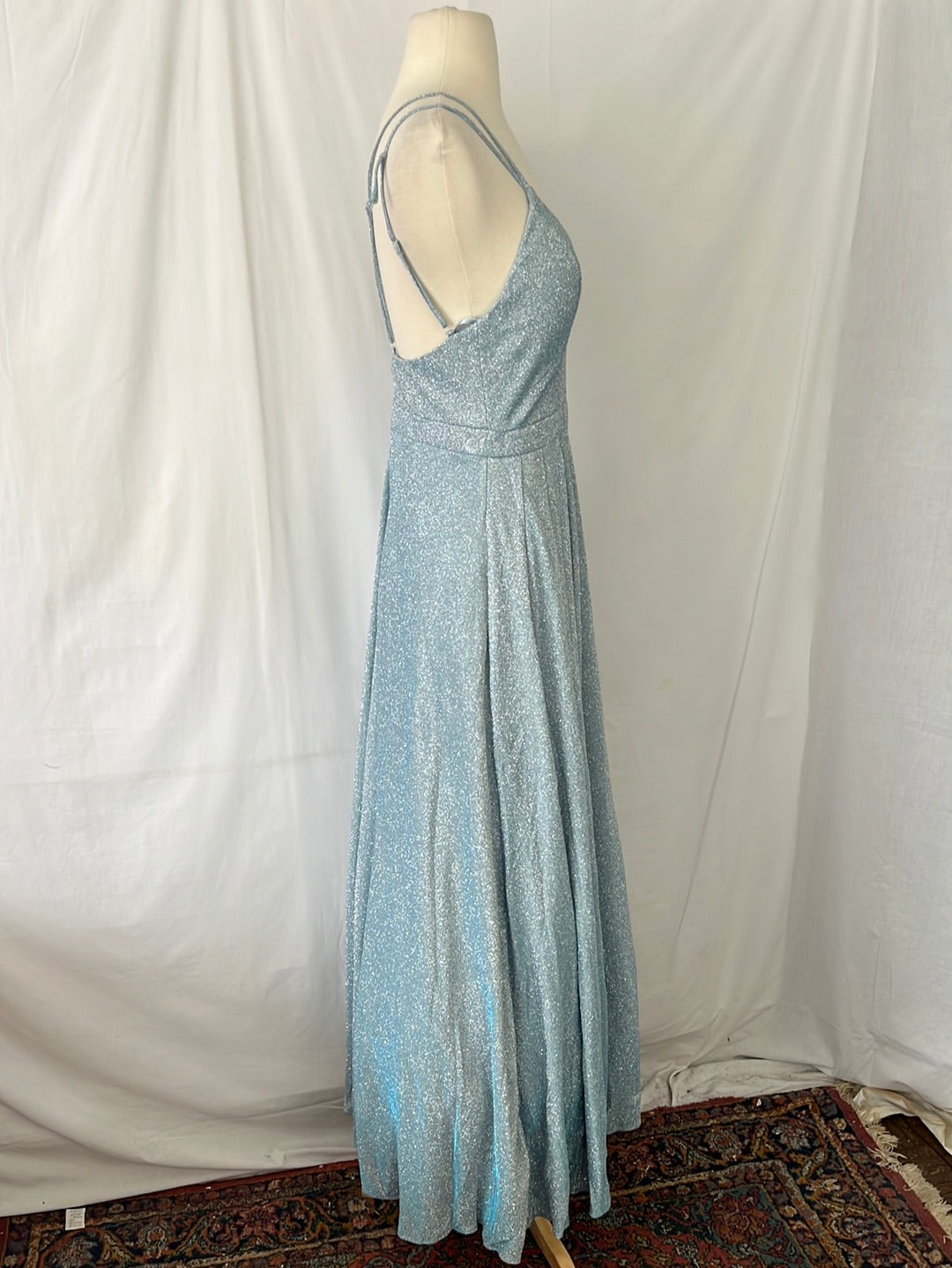 Sequin hearts blue store dress