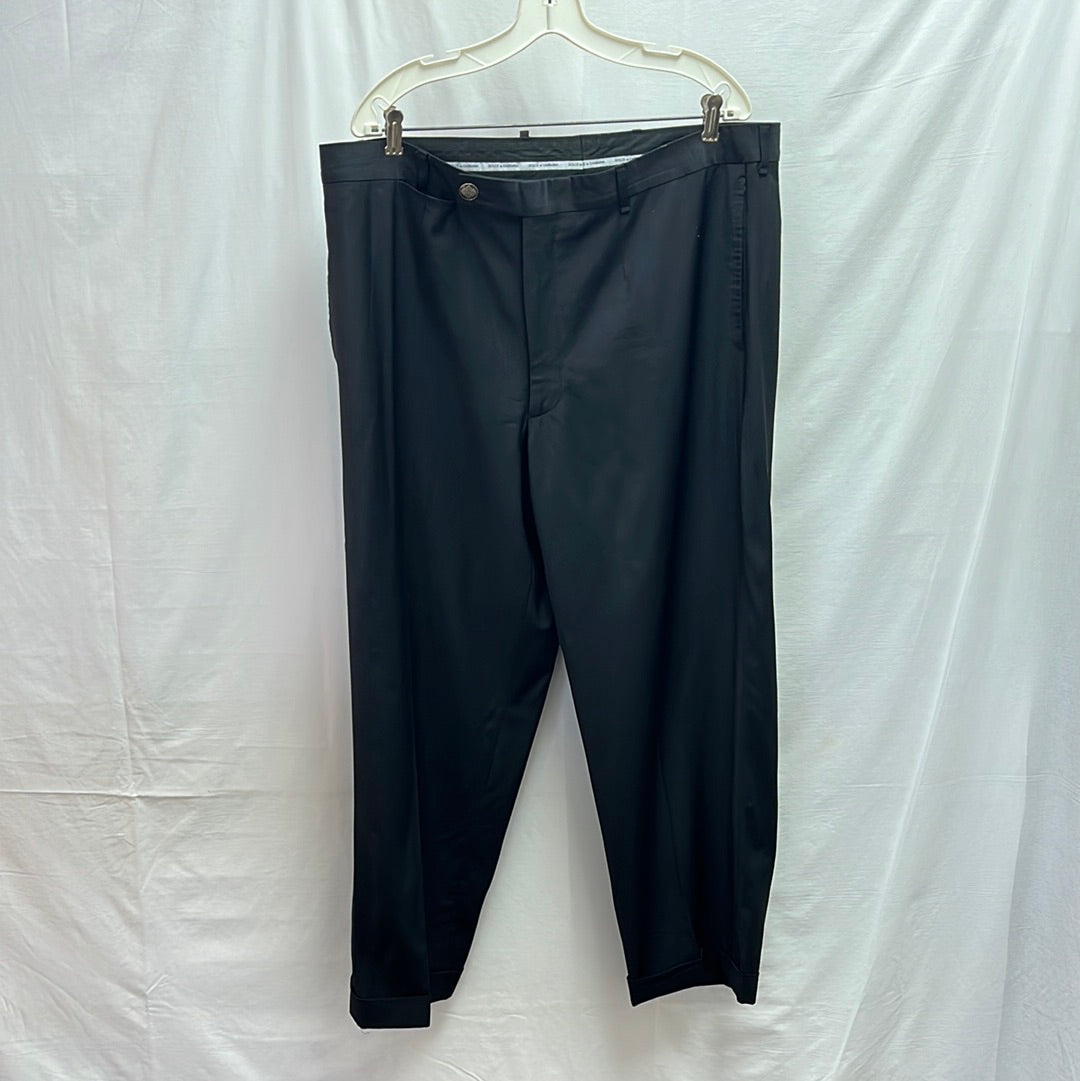 Dolce & Gabbana Black Dress Pants/Trousers w/ Cuffed Ankles -- Size 58