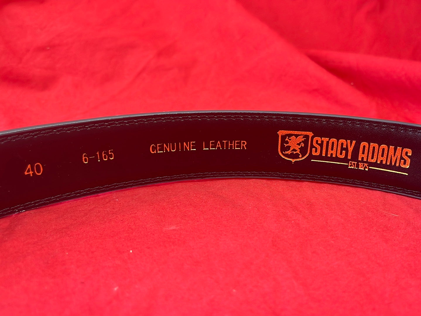 STACY ADAMS Blue-Gray Leather Belt -- Size 40