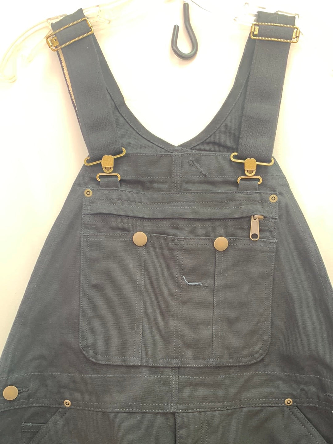NWT - AMAZON ESSENTIALS black Canvas Lined Overall - 33W x 32L