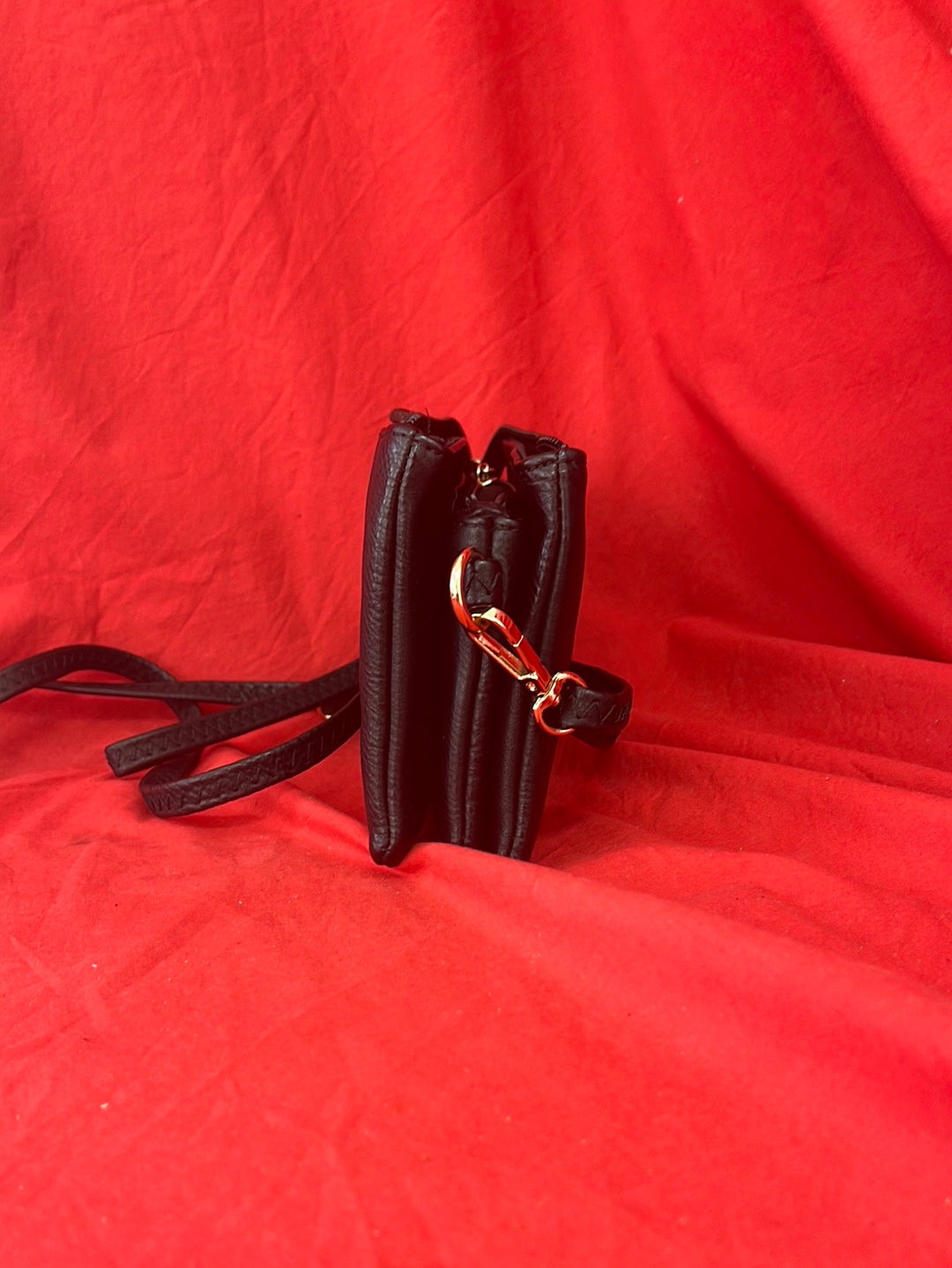 AMPERE CREATIONS The Janey Janey Black Vegan Leather crossbody Wallet