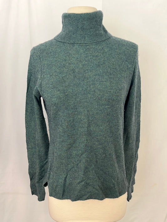 ADRIENNE VITTADINI teal Turtleneck Women's Cashmere Pullover  Sweater -- Size M