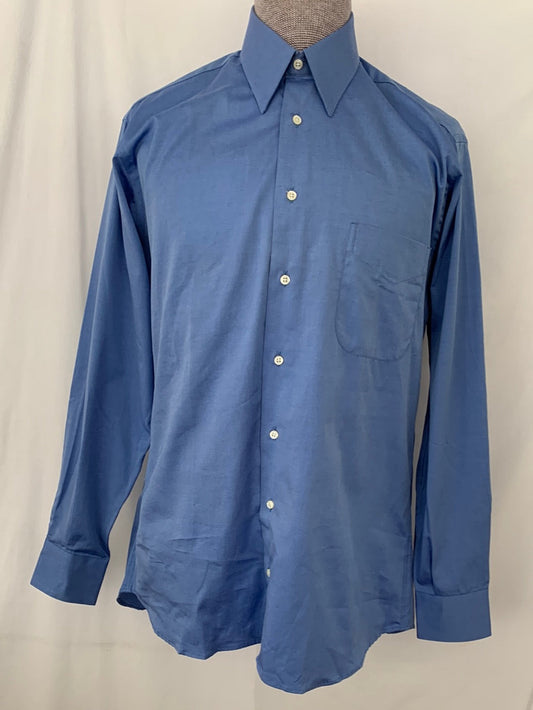 NWOT VTG - MAURICE JULIAN blue "Oxford" Button Up Long Sleeve Shirt - 15 34