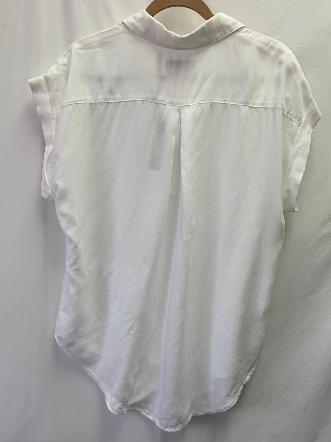 NWT - CHICO'S eggshell white Lyocell Lace Up Tunic Top - 2 | 12/14 L