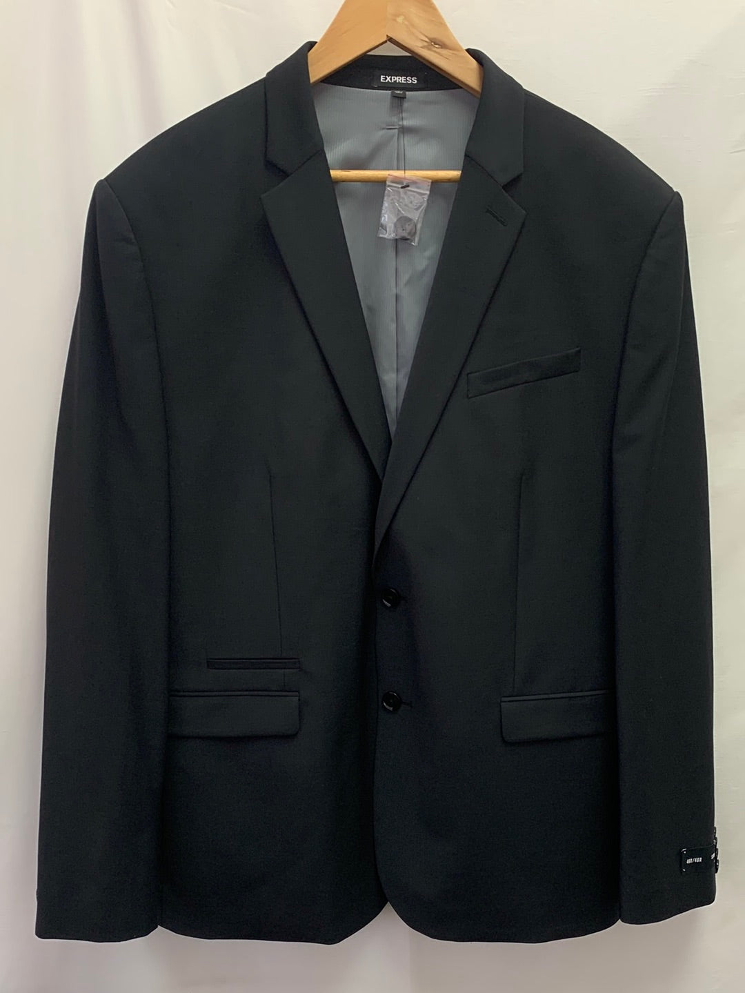 NWT - EXPRESS Black Slim Wool-Blend Modern Tech Suit Jacket - 48R