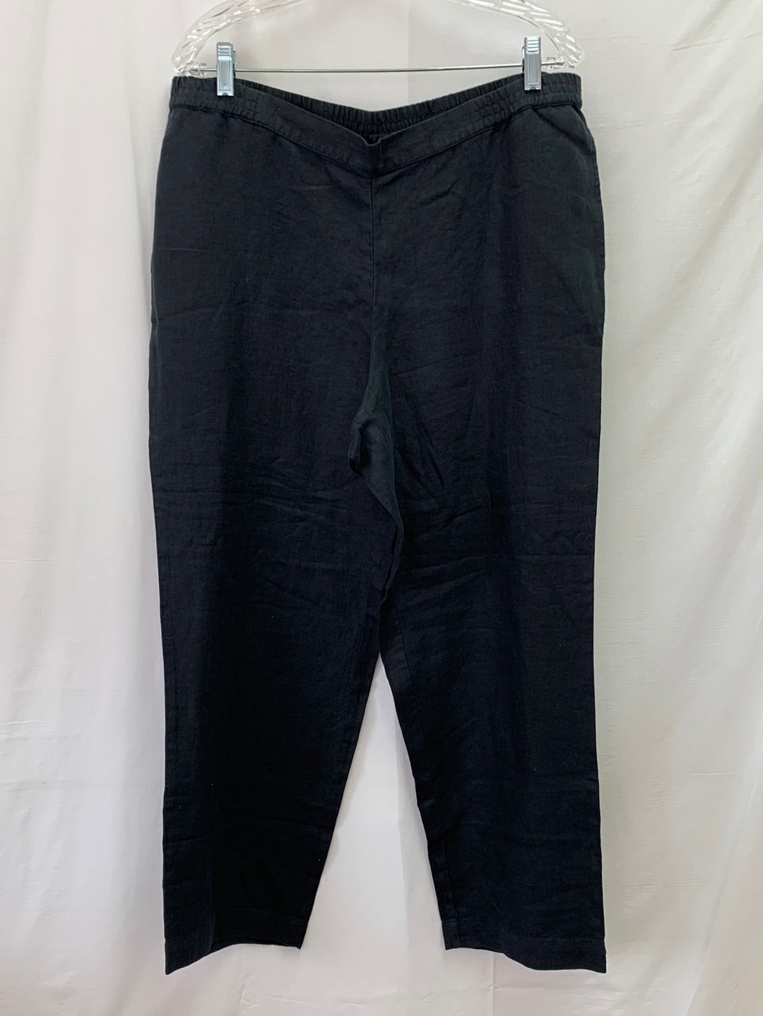 NWT - J. JILL Love Linen black Pull On Elastic Waist Pants - Large Missy