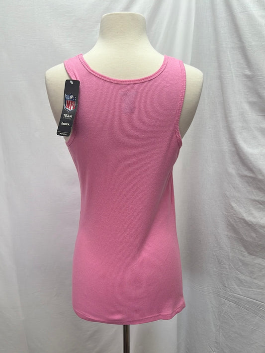 NWT -- REEBOK Pink Ribbed Carolina Panthers Long Tank Top -- M