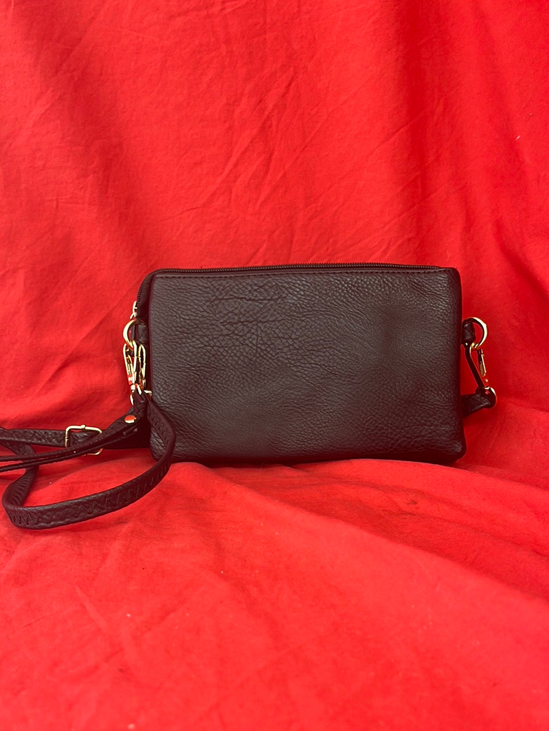 AMPERE CREATIONS The Janey Janey Black Vegan Leather crossbody Wallet