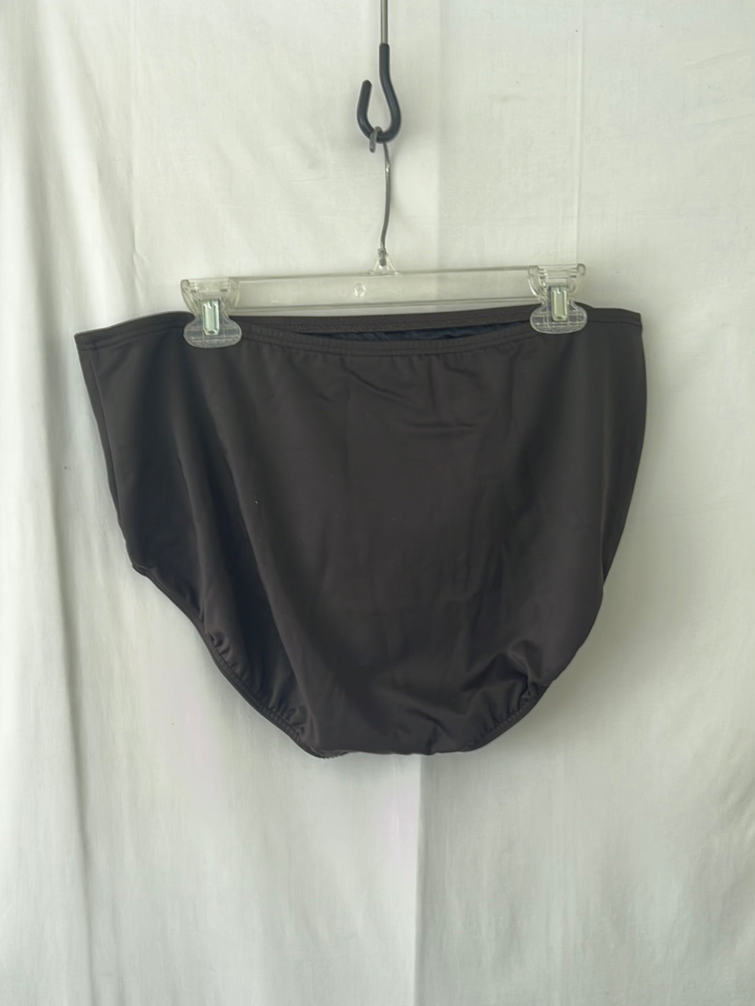 NIP -- LAND'S END Dark Chestnut Full Coverage Mid-Waist Bikini Bottom -- Size: 18