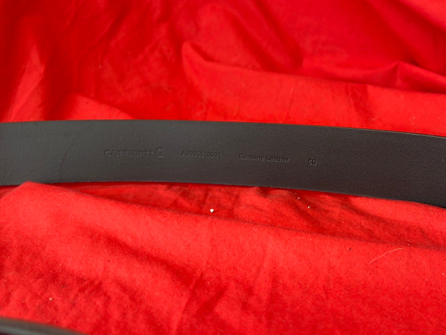 CARHARTT -- Anvil Black Leather Belt -- Size 50