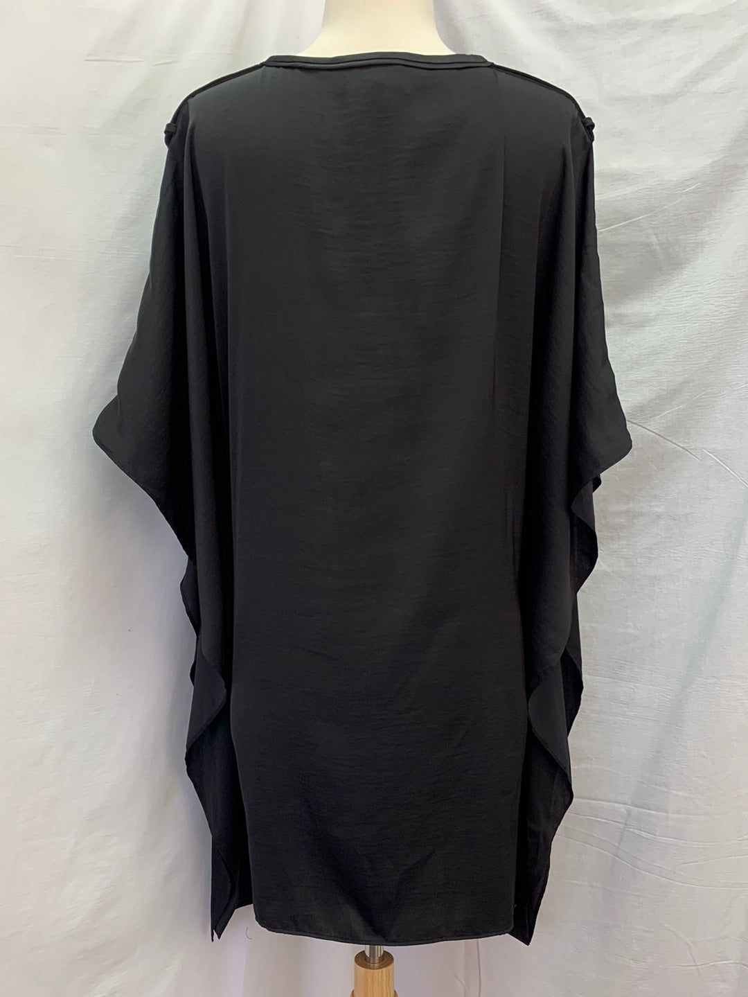 NWT - BCBGMAXAZRIA black Jazmine Draped Kaftan Dress - XS/S