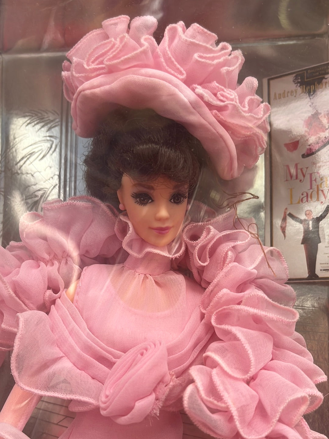 VTG -- 1995 BARBIE As Eliza Doolittle in Pink Organza Dress -- #15501