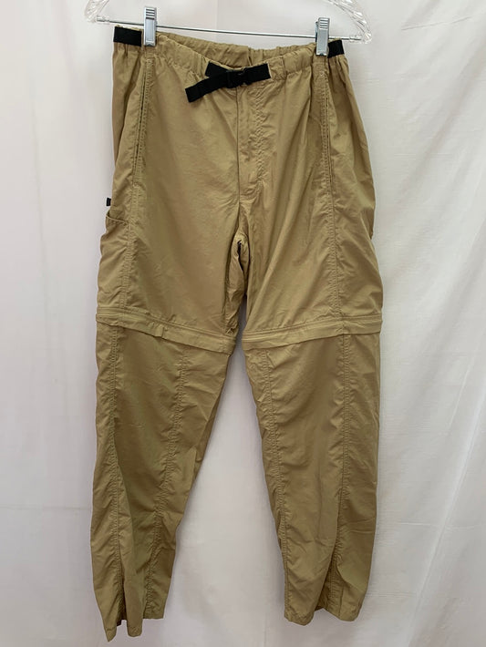 PATAGONIA dark khaki Men's Belted Zip Convertible Nylon Hiking Shorts / Pants - Size Small