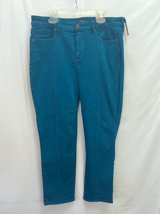 NWT -- NYDJ Teal Blue Sheri Slim Fit Jeans -- 10