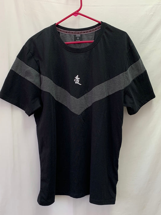 NWT - SUNRISE KINGDOM black gray Color Block Tee Shirt - XL