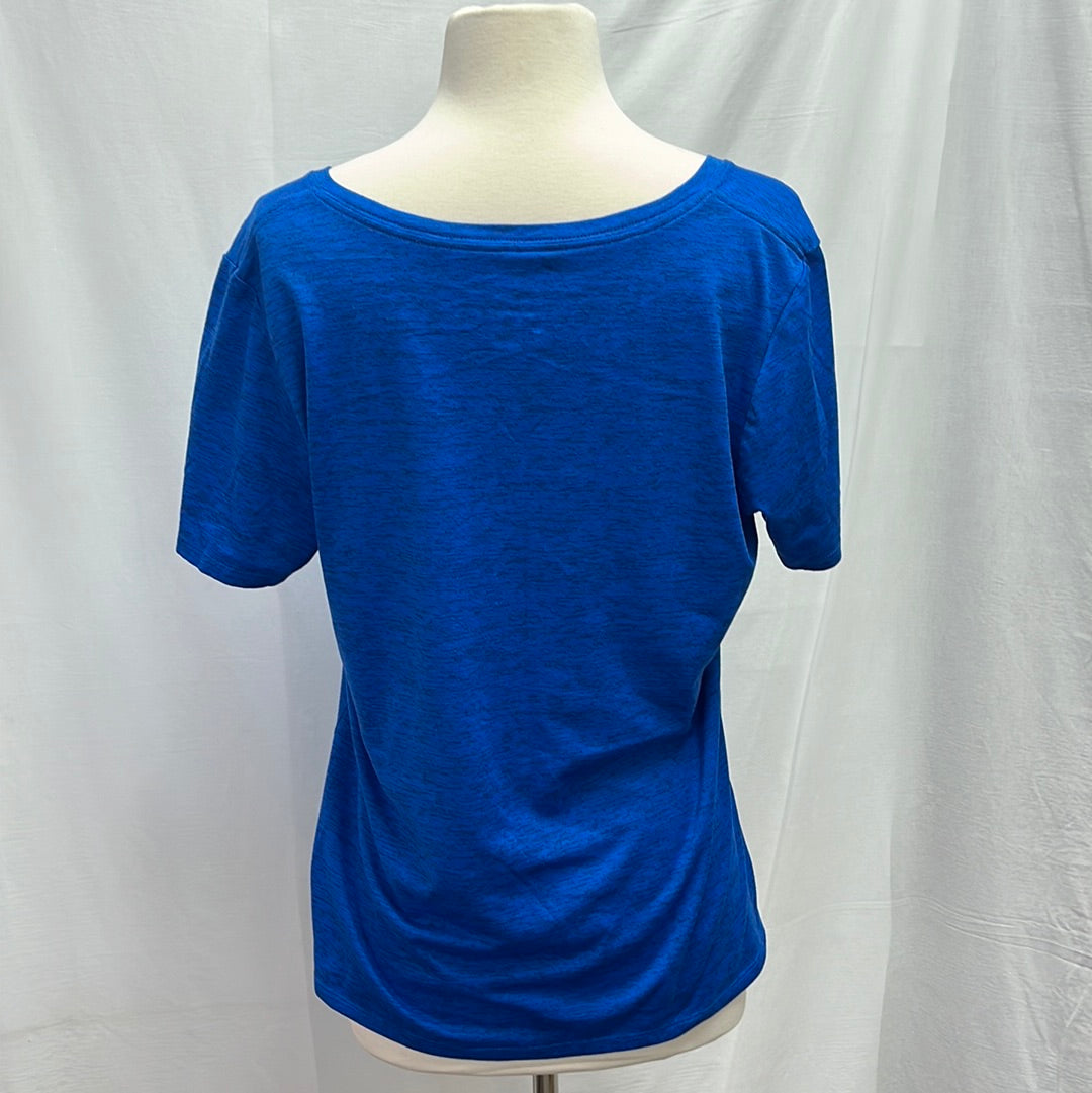 Nike blue Dri-fit UNC Carolina Tar Heels V-Neck T-shirt -- L