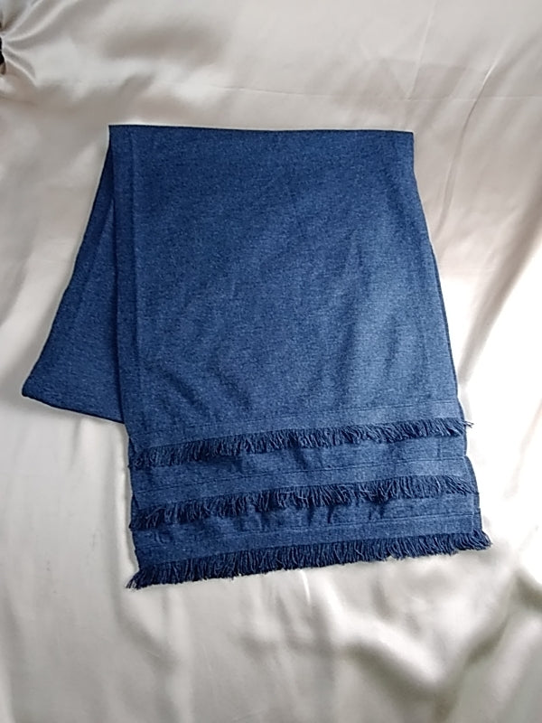 NWT J'ENVIE of New York Blue Fringe Scarf