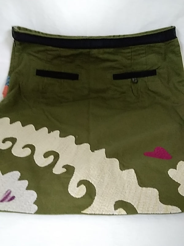 ANTHROPOLOGIE By VANESSA VIRGINIA Women's Size 12 Embroidered A-Line Skirt