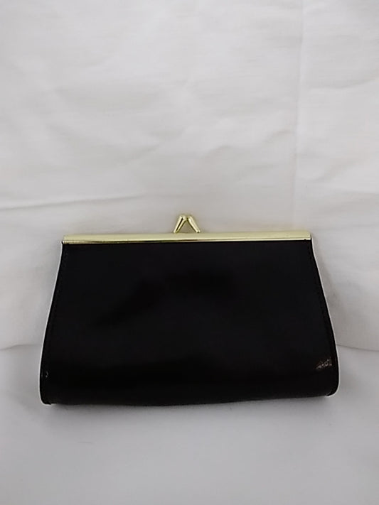 BRAHMIN Black Leather Wristlet Purse