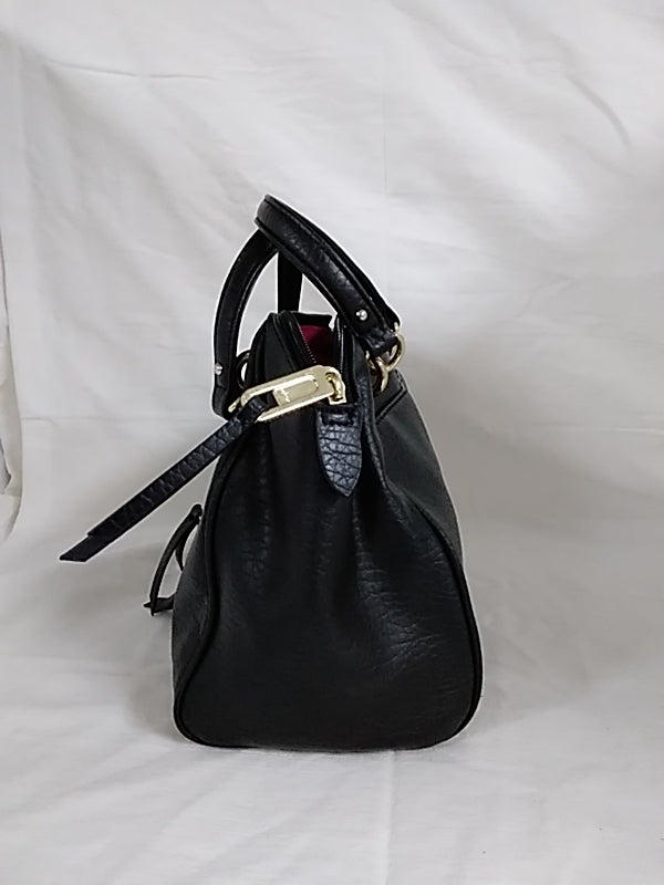 NWOT JUICY COUTURE Black Pebbled Leather Handbag
