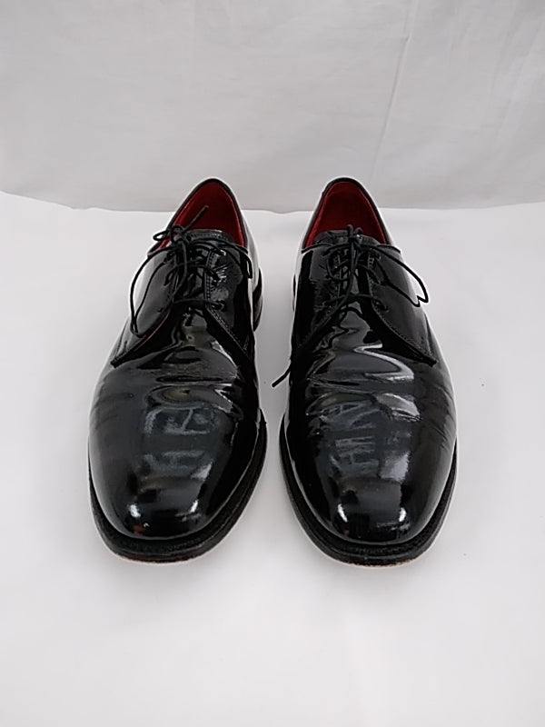 Allen Edmonds Spencer Black Men's 11 Patent Leather Oxfords Shoes Derby Tuxedo