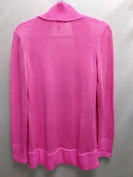 LILLY PULITZER Pink Sun Ray Amalie Cardigan Open Front Long Sleeve - Size: Medium