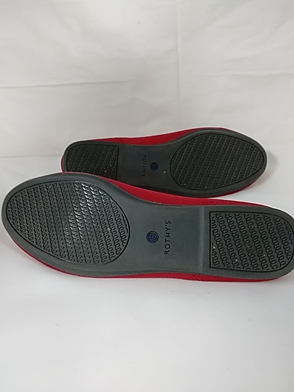 NWOB- ROTHY'S  Red Birdseye Ballet Flat Women's Size W9.5