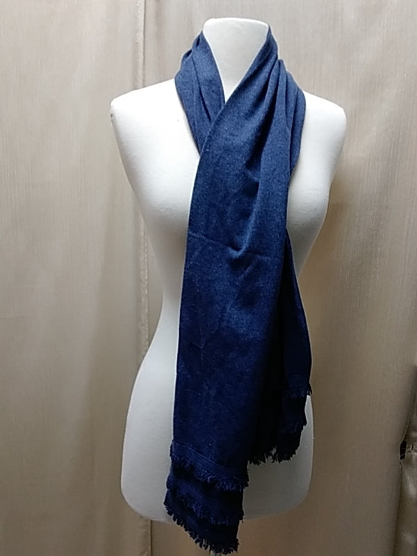 NWT J'ENVIE of New York Blue Fringe Scarf