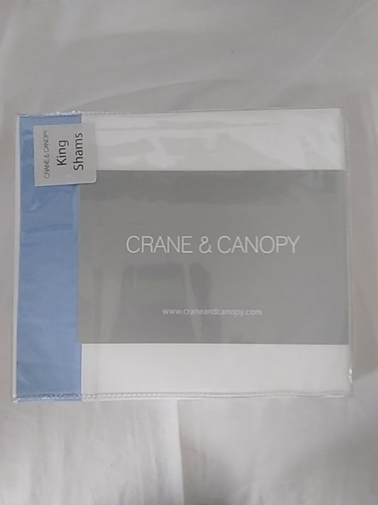 CRANE AND CANOPY King Pillow Shams Cornflower Blue Linden