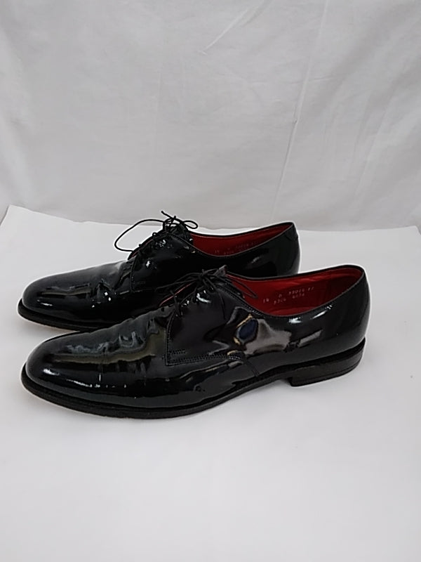 Allen Edmonds Spencer Black Men's 11 Patent Leather Oxfords Shoes Derby Tuxedo