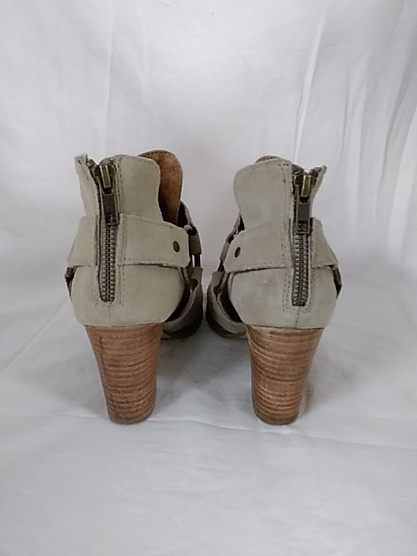 SEYCHELLES  Sand Woven Suede Leather Ankle Bootie Boots - Size 7