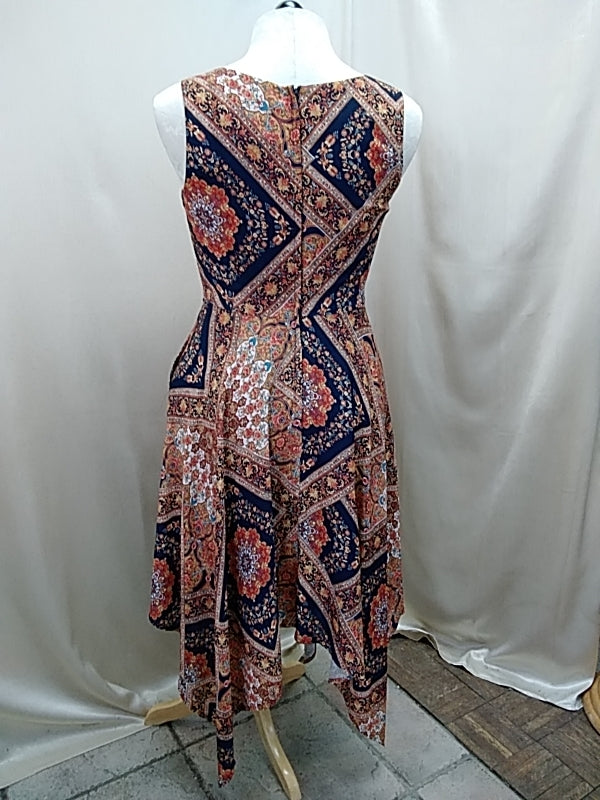 MODCLOTH Floral Paisley-like Geometric Design Tank Dress with pockets - L
