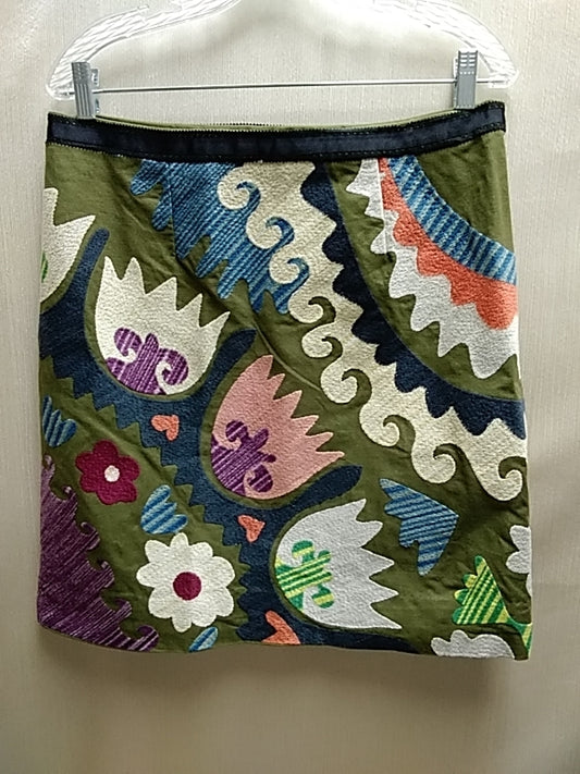 ANTHROPOLOGIE By VANESSA VIRGINIA Women's Size 12 Embroidered A-Line Skirt