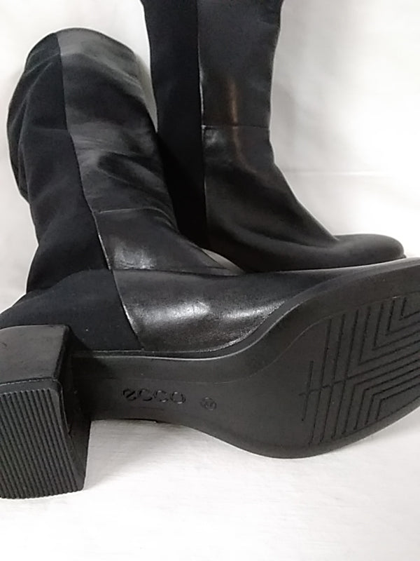 ECCO Women's Black Leather Boots Size 37 / US 6.5