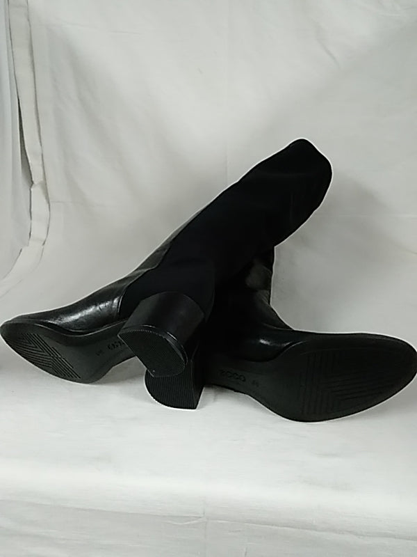 ECCO Women's Black Leather Boots Size 37 / US 6.5
