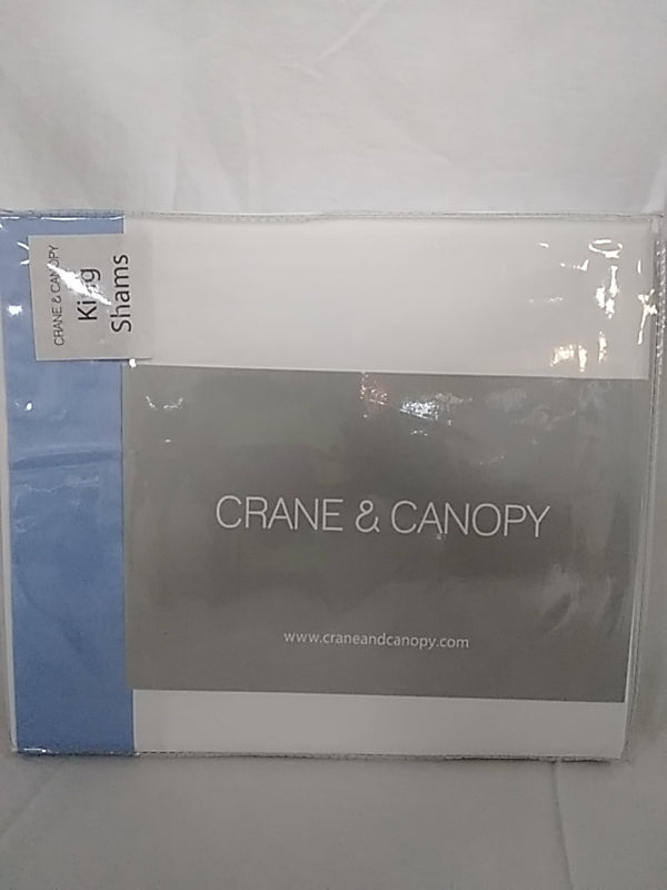 NWT- Crane & Canopy Pillow Shams King Size Set of Two