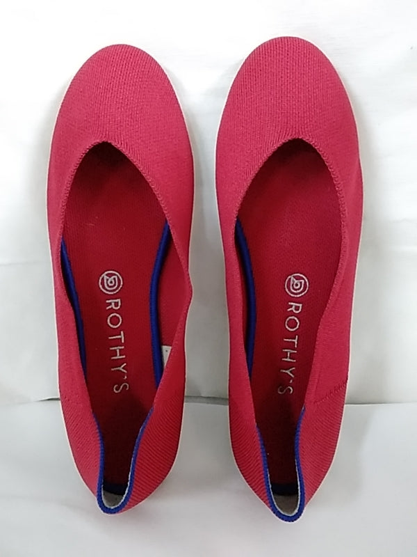 NWOB- ROTHY'S  Red Birdseye Ballet Flat Women's Size W9.5