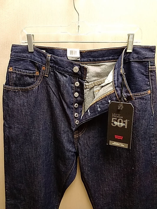 NWT-  LEVI'S 501 Premium Original High Rise Straight Leg Button Fly Jeans Womens Size 33x32