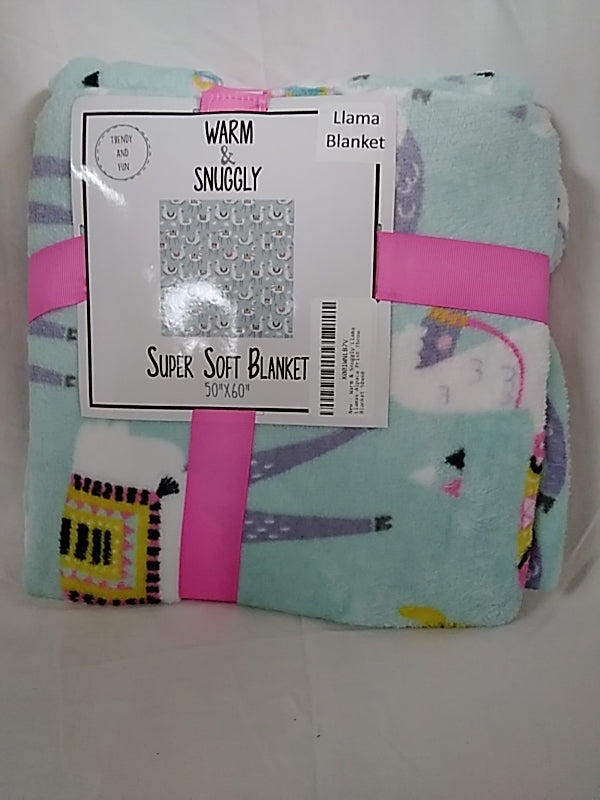 NWT - Warm & Snuggly Llama Blanket