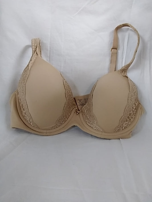 NWT - SOMA soft tan Embraceable Full Coverage Lace Trim Bra - 38C