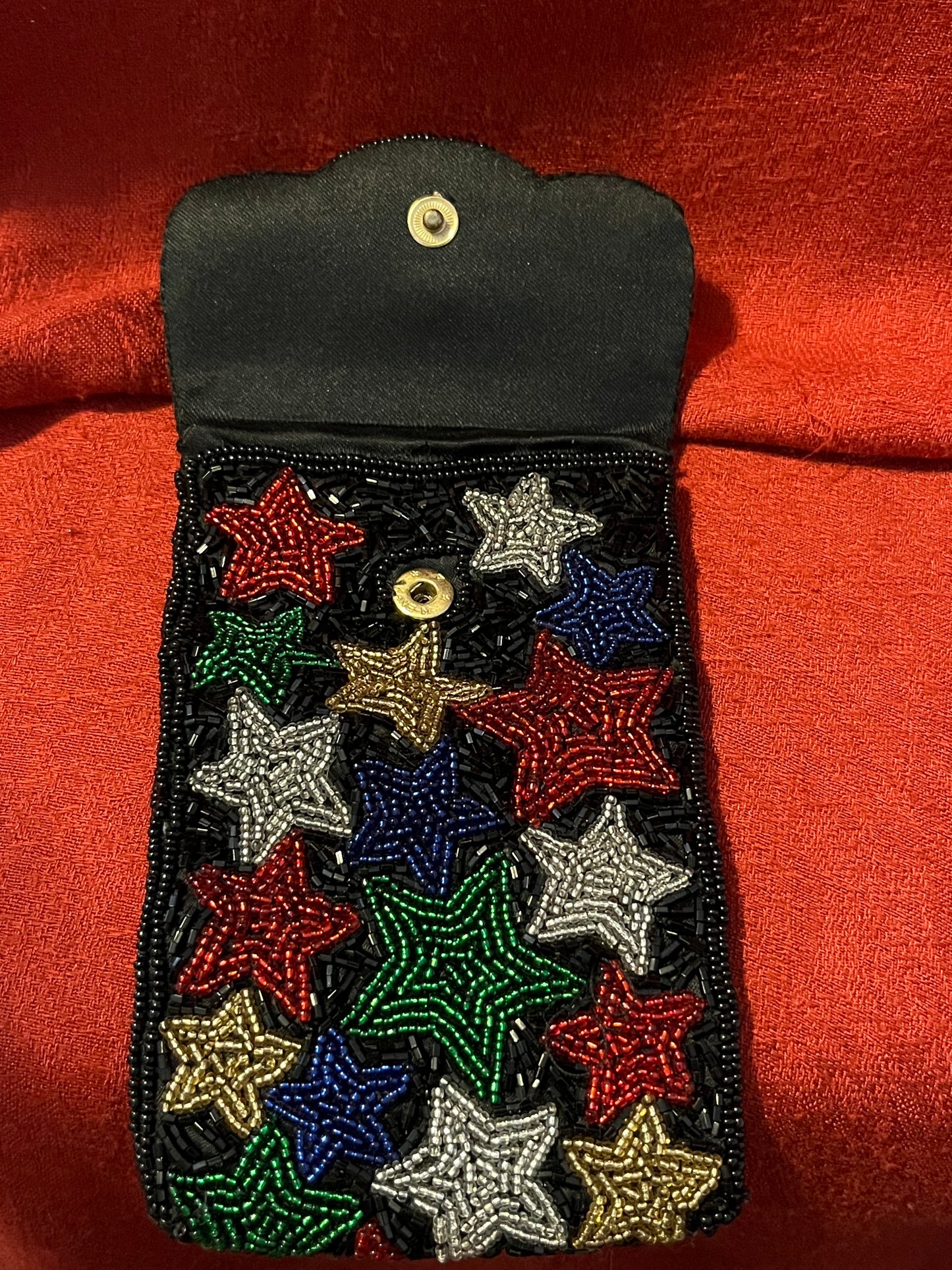 Vintage Neiman Marcus Beaded Evening Bag with Star Pattern