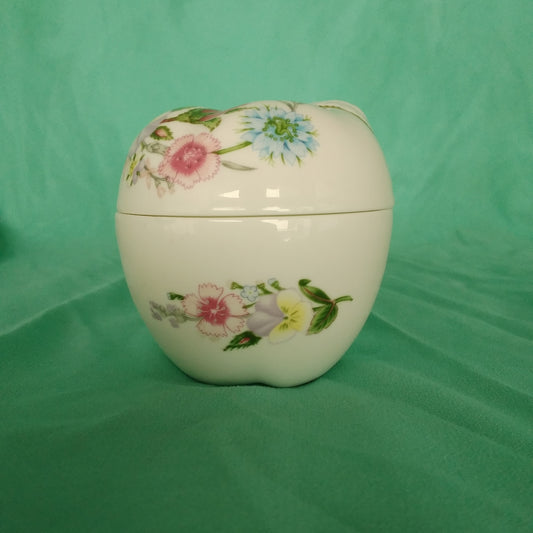 Vintage Aynsley Wild Tudor Apple Shape Trinket Box