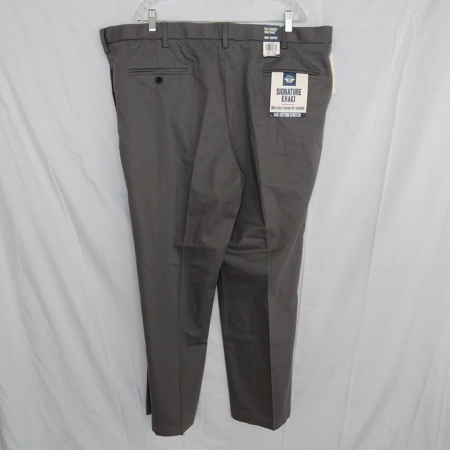 NWT - Dockers Big & Tall Gray Signature Khaki Pants - Size W44 L30