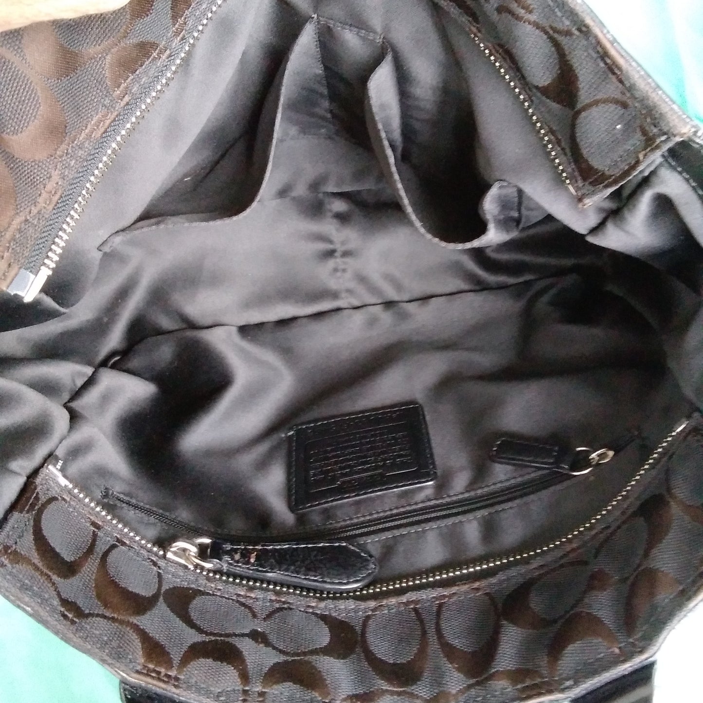 Coach Black and Brown East West Tote