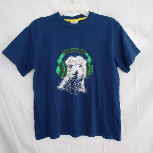 MINI BODEN blue Dog / Emu Wearing Headphones Tee Shirt - 13-14 yrs