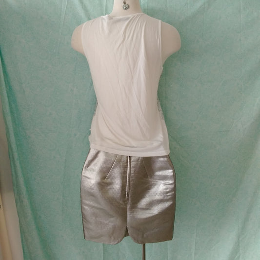 H&M Silver Mini Skirt - 2