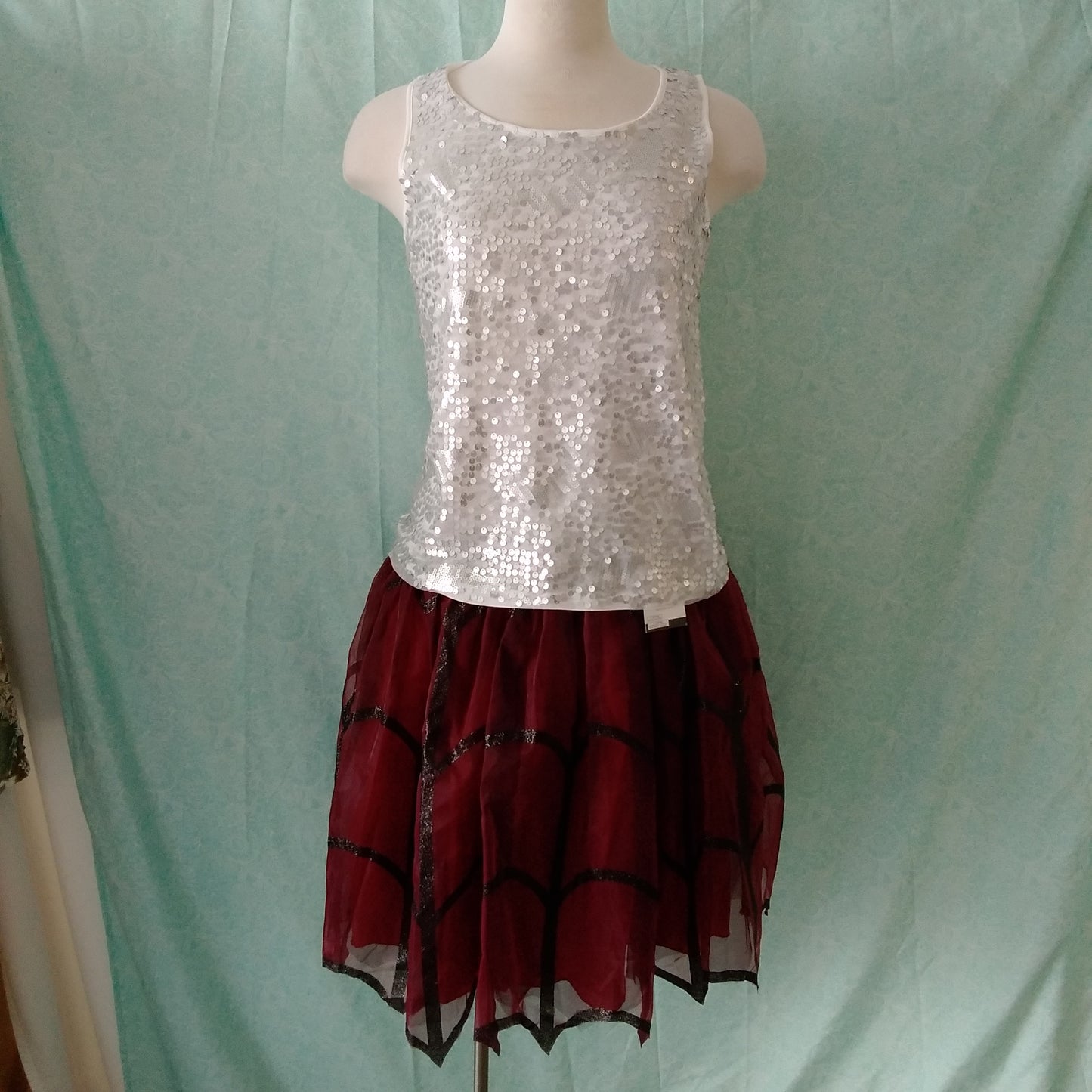 Burgundy and Black Adult Tutu NWT- One size fits most