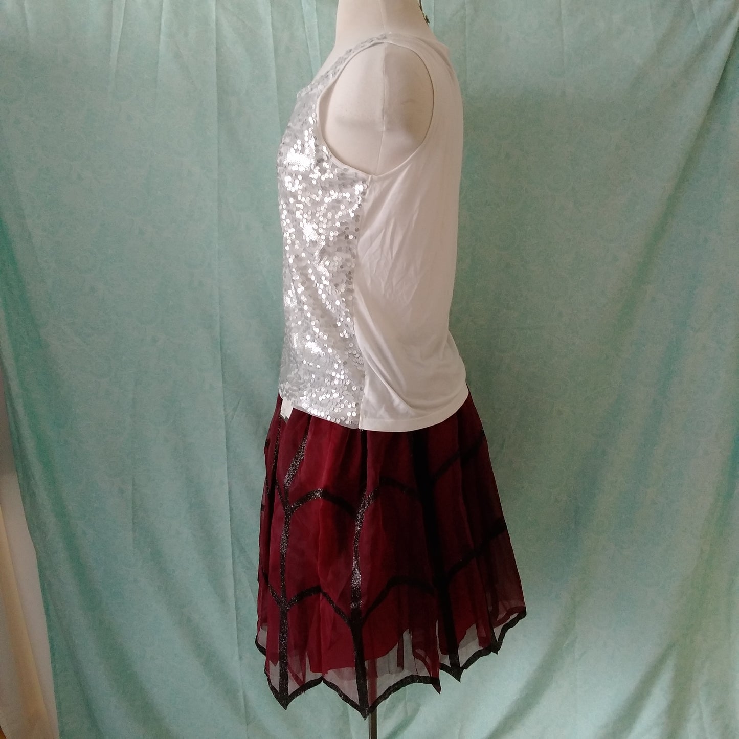 Burgundy and Black Adult Tutu NWT- One size fits most