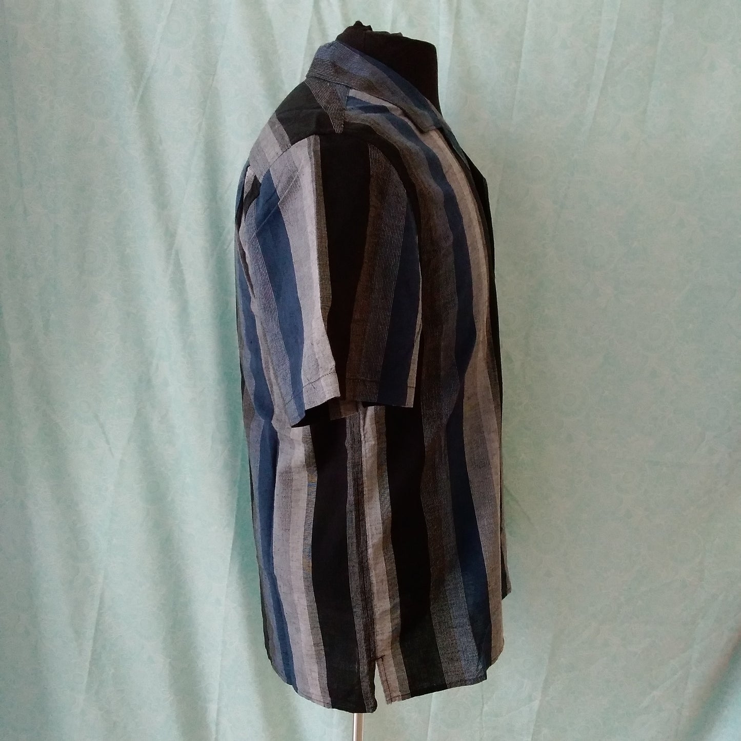 Lucky Brand Men's Blue Striped Short Sleeve Shirt NWT- Size S