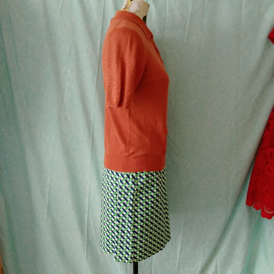 Banana Republic Women's Burnt Orange Linen Blend Sweater Polo NWT- Size S